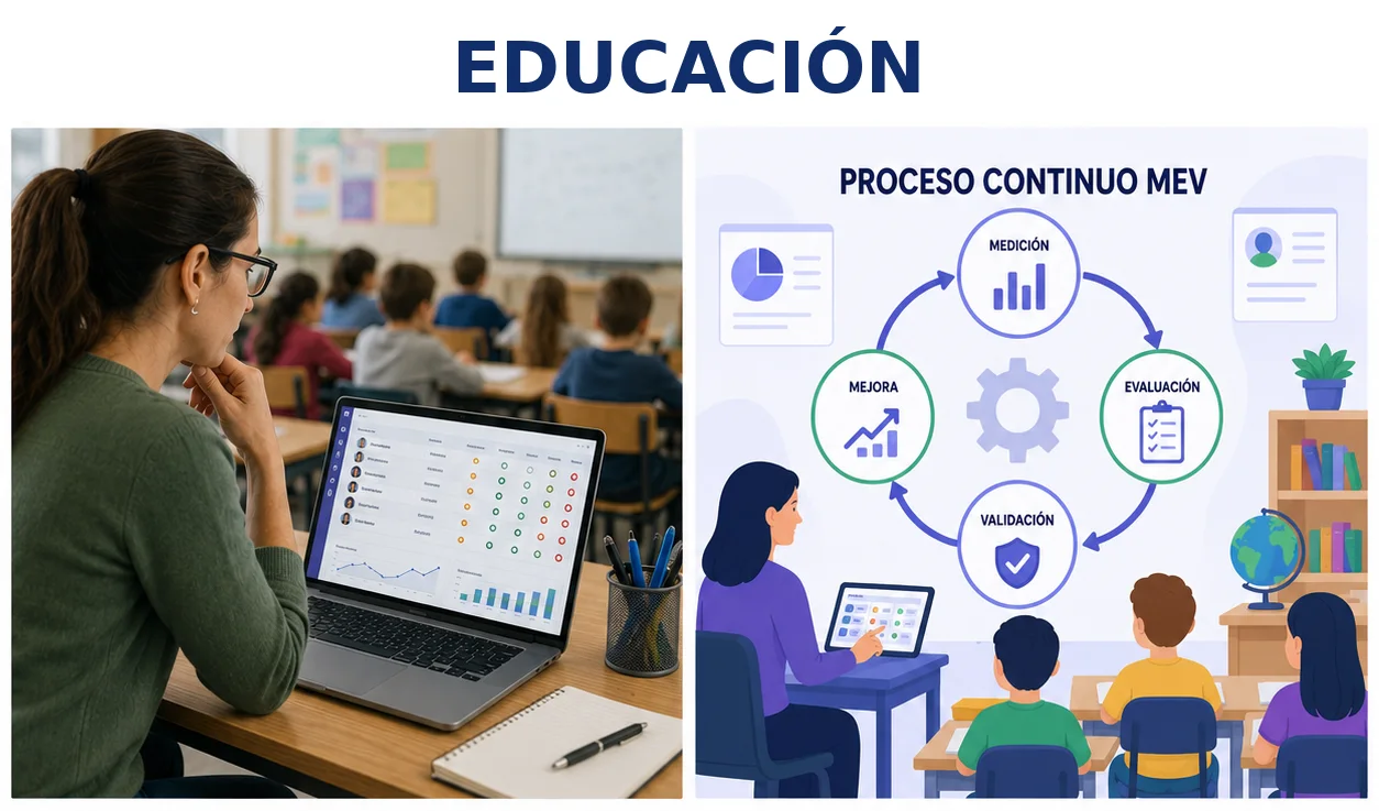 Mentor y estudiante universitario revisando evidencias para mejorar el aprendizaje.